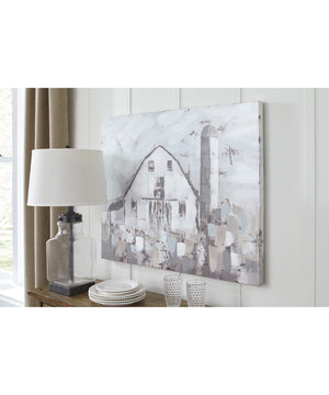 32"H Jumana Wall Art Blue/Gray/White