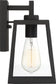 10"H Halifax 1-Light Outdoor Matte Black / Glass