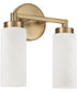 Alyssa 2-Light Vanity Aged Brass