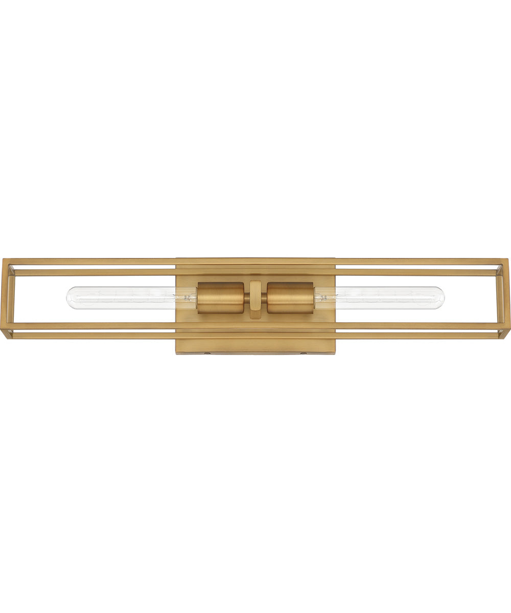 Leighton Medium 2-light Bath Light Weathered Brass