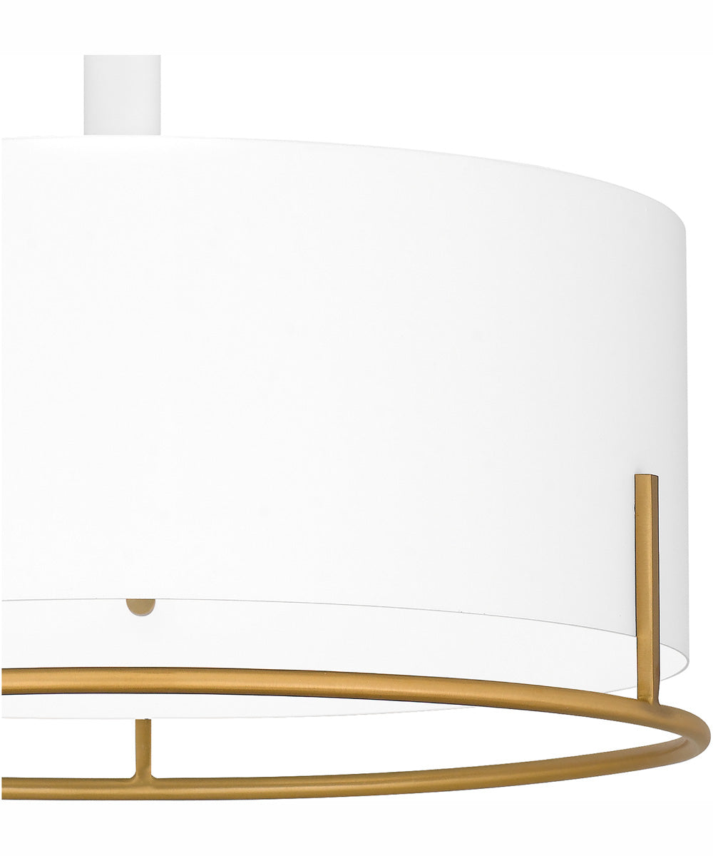 Quoizel Semi-Flush Mount Medium 3-light Semi Flush Mount White