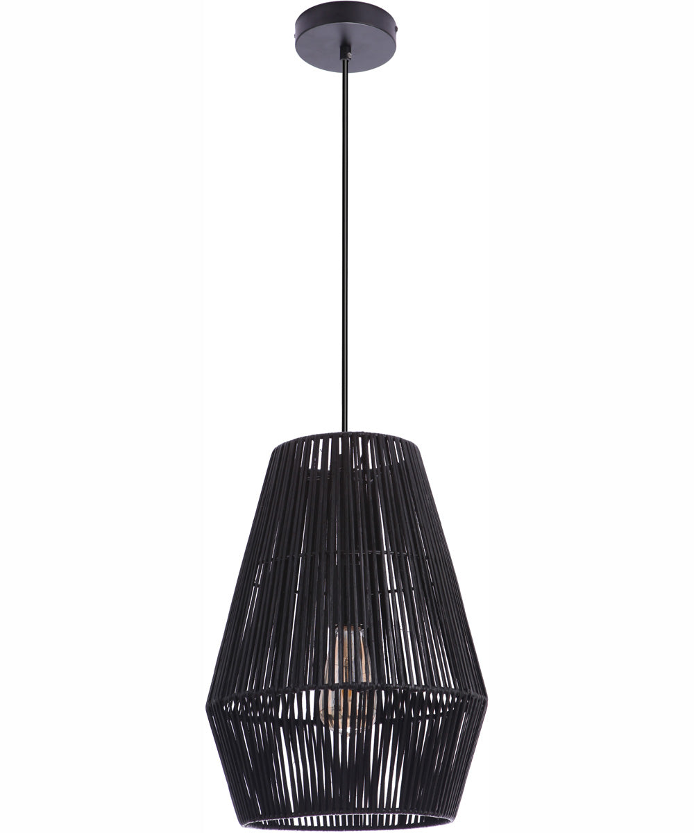 Natural Pendant 1-Light Pendant Flat Black