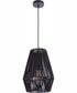 Natural Pendant 1-Light Pendant Flat Black