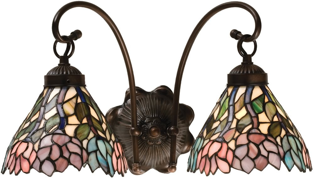 17"W Wisteria 2 Light Wall Sconce