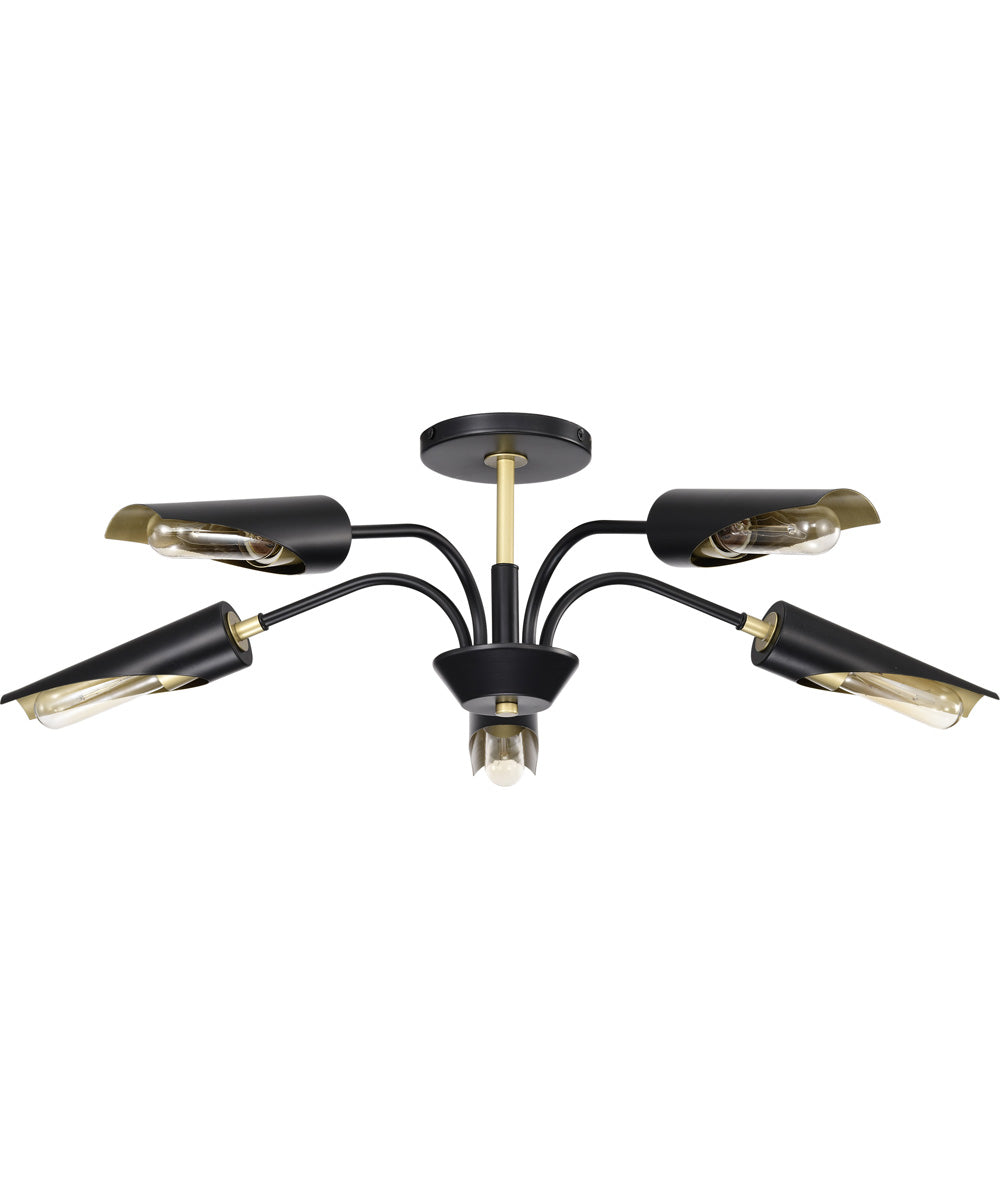 Marc 5-Light Chandelier Matte Black