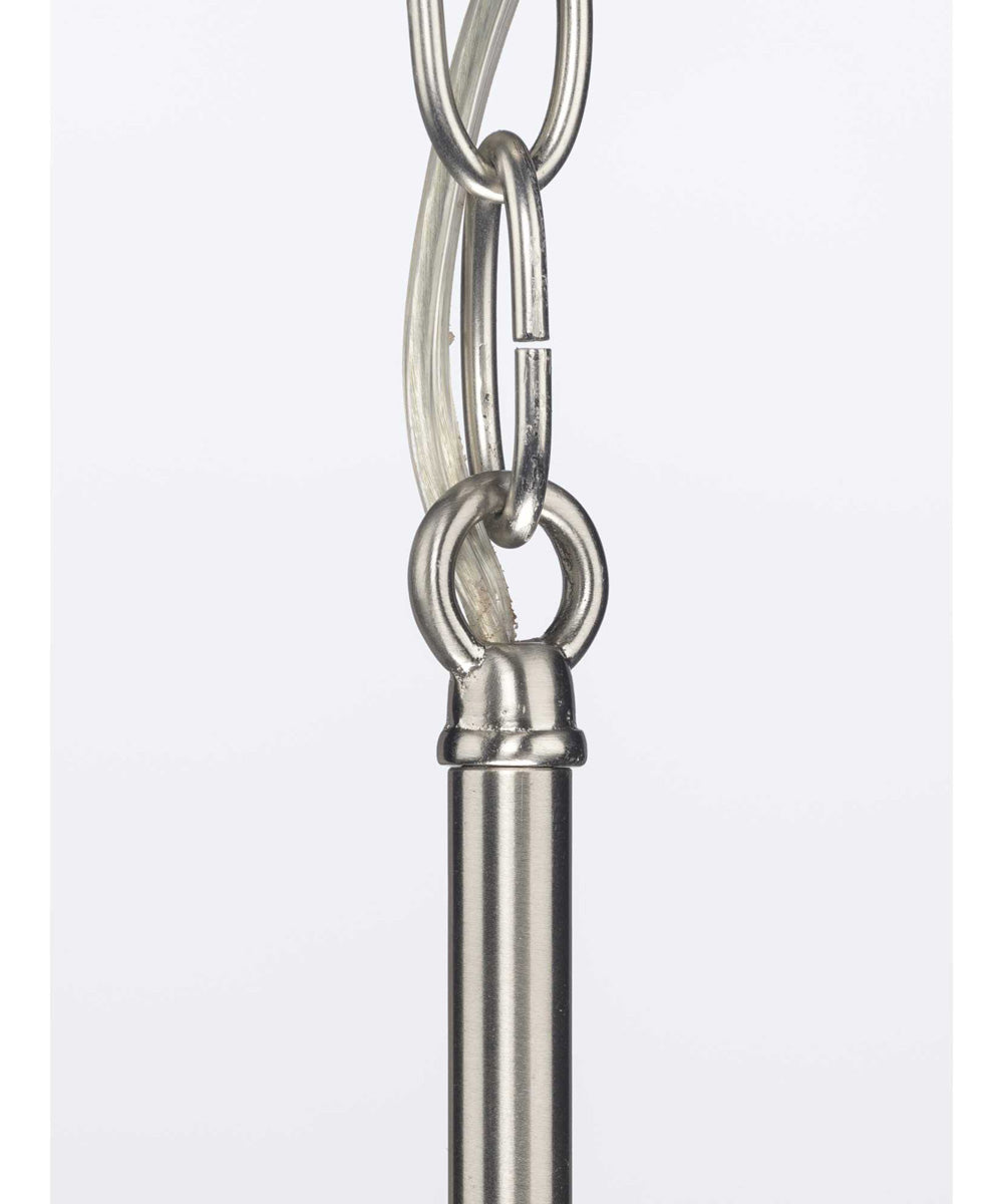 Mast 1-Light Clear Glass Coastal Mini-Pendant Light Brushed Nickel