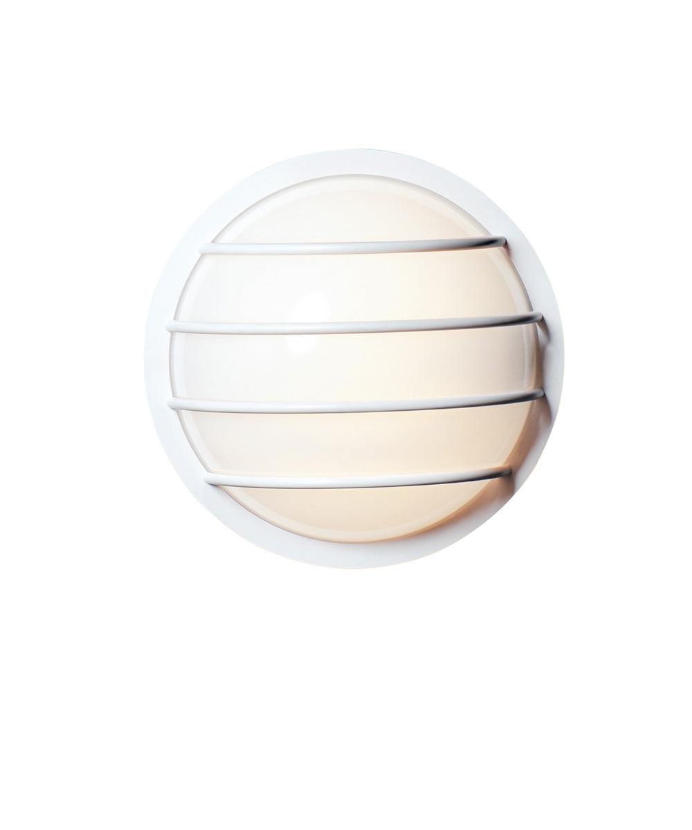 10"H Bulwark 1-Light Outdoor Wall Sconce White