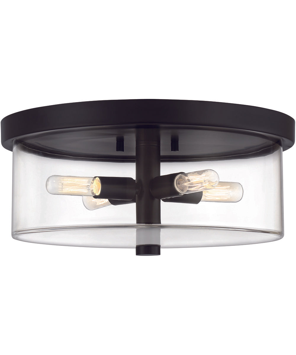 Hailie 4-Light Flush Mount Flat Black