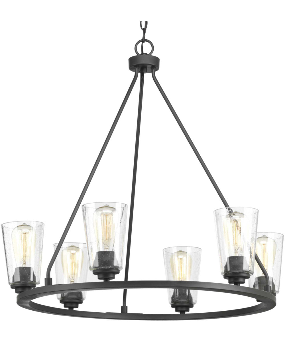 Debut 6-Light Farmhouse Chandelier Light Graphite