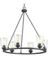 Debut 6-Light Farmhouse Chandelier Light Graphite