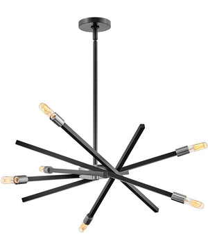 Archer 6-Light Medium Single Tier in Satin Black