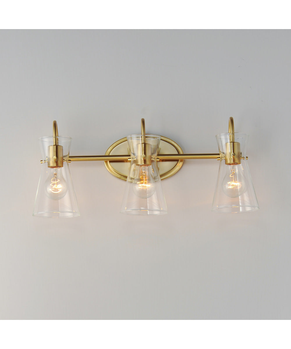 Ava 3-Light Bath Vanity Natural Aged Brass