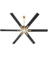 80" Zeus Patio Ceiling Fan Aged Brass