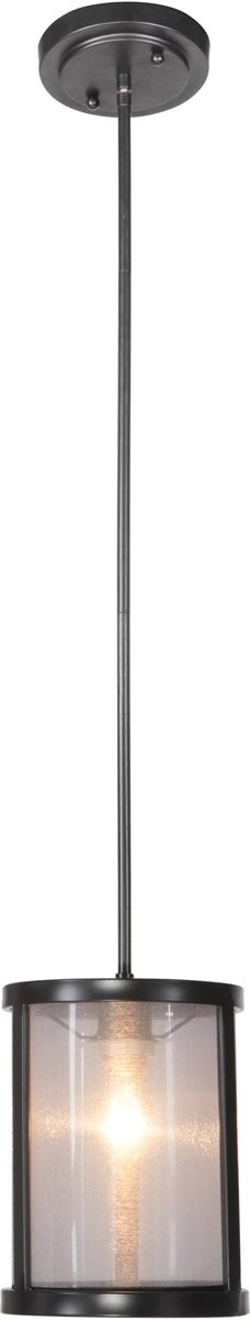 8"W Danbury 1-Light Mini Pendant Light Matte Black