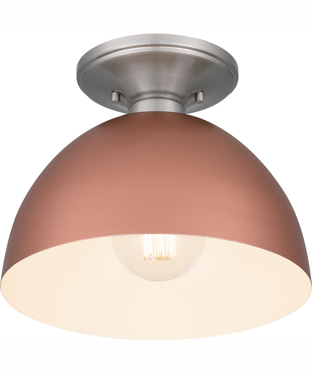 Quoizel Semi-Flush Mount Small 1-light Semi Flush Mount Matte Rose Gold