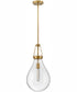Eloise 1-Light Small Pendant in Lacquered Brass