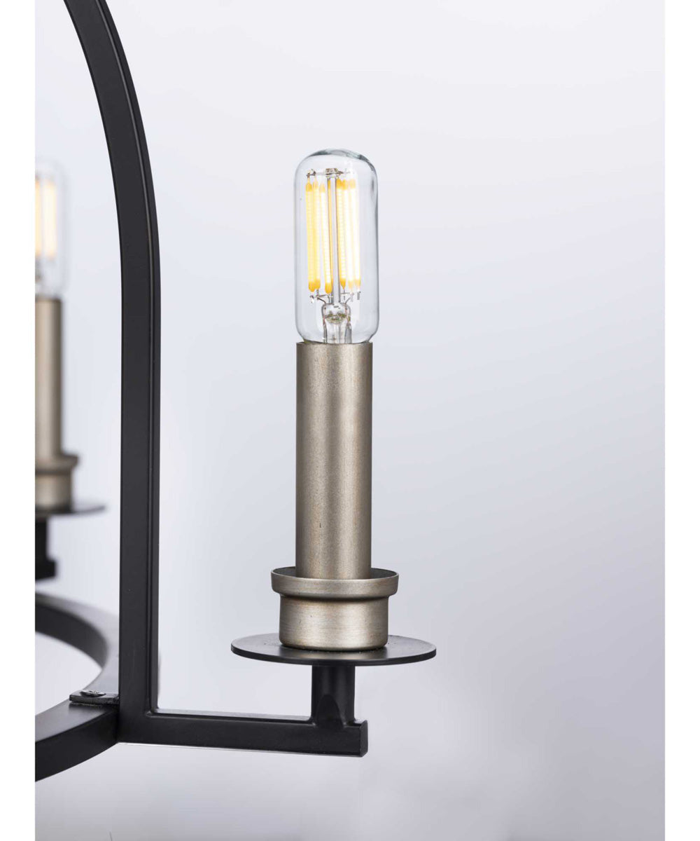 Seneca 5-Light Farmhouse Chandelier Light Matte Black