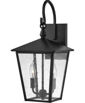 Huntersfield 2-Light Medium Outdoor Wall Mount Lantern in Black