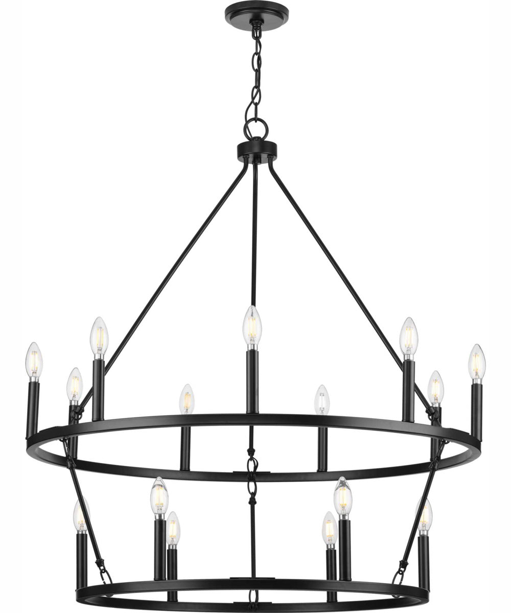 Gilliam 9-Light New Traditional Chandelier Matte Black