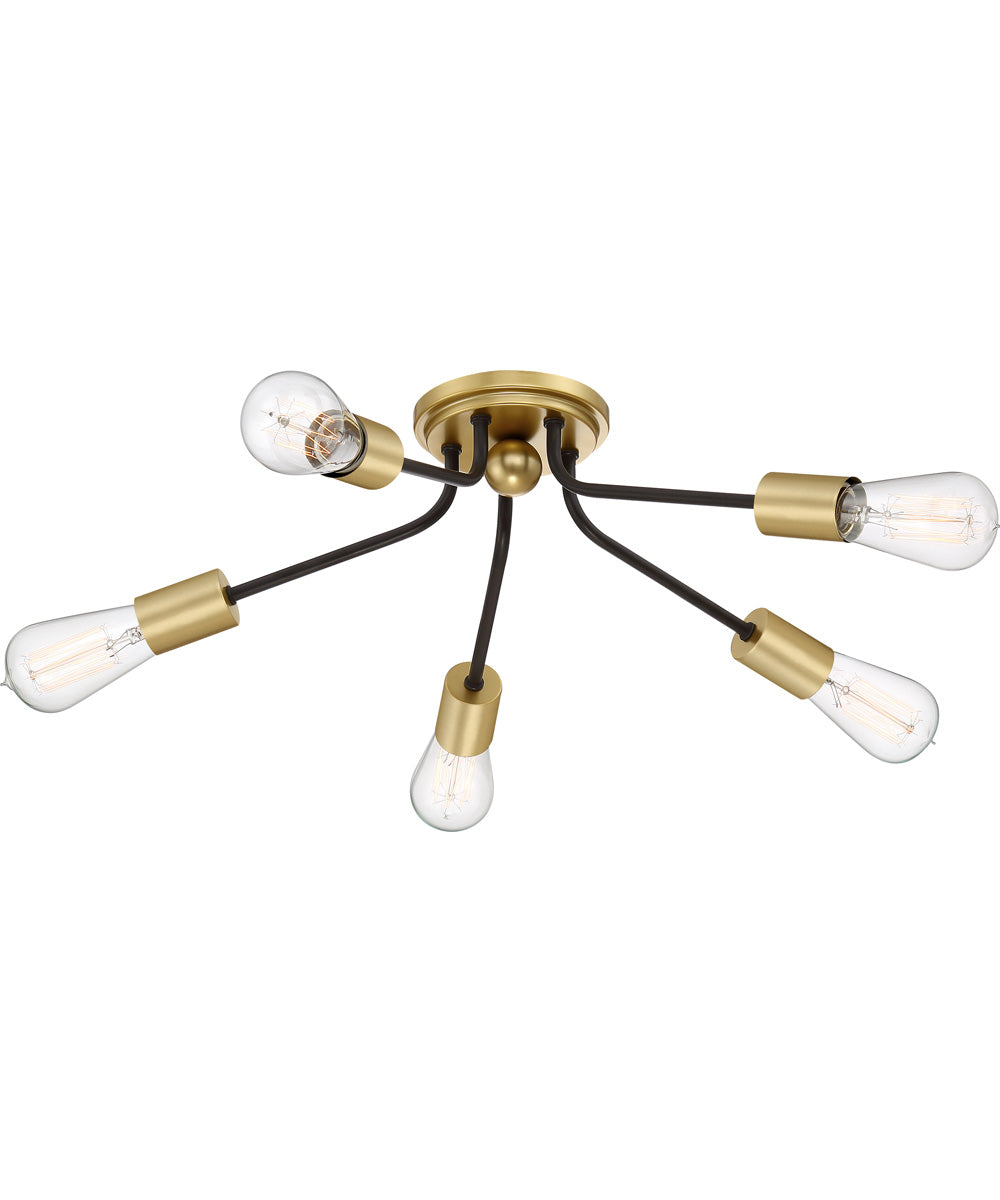 Latitude 5-light Flush Mount Western Bronze