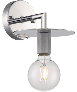 7"W Bizet 1-Light Vanity & Wall Polished Nickel