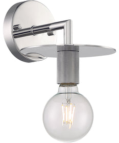 7"W Bizet 1-Light Vanity & Wall Polished Nickel
