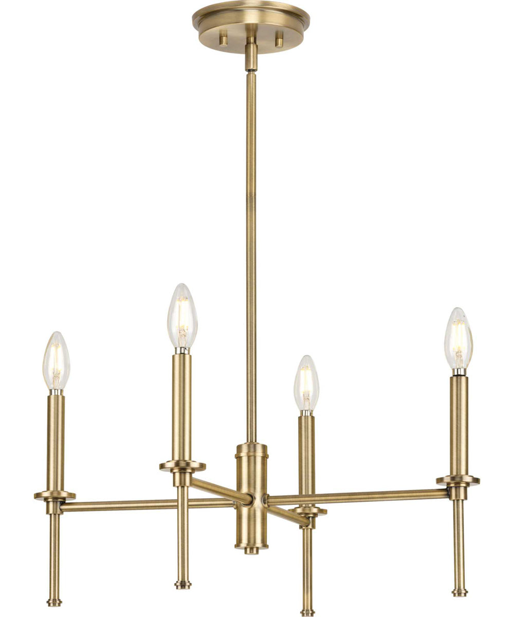 Elara 4-Light New Traditional  Chandelier Light Vintage Brass