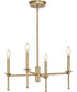 Elara 4-Light New Traditional  Chandelier Light Vintage Brass