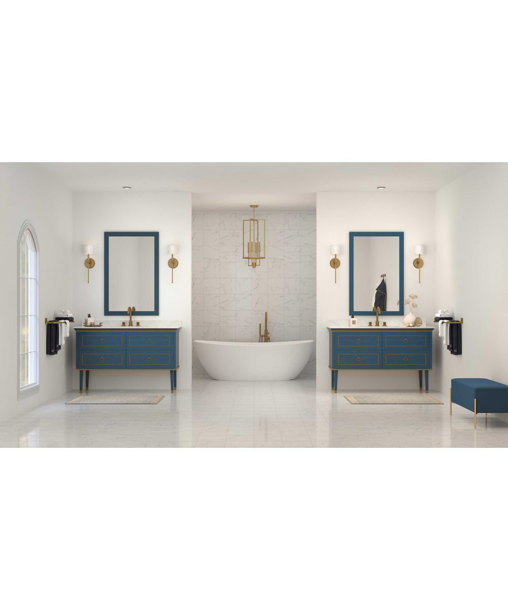 Elara 1-Light New Traditional Wall Light Vintage Brass