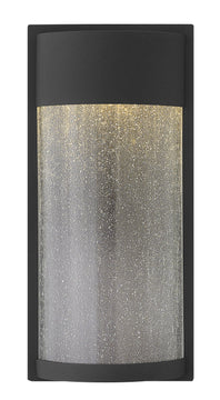 18"H Shelter 1-Light Large Outdoor Wall Light in Black