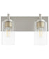 Fallstaff 2-light Bath Vanity Light Satin Nickel