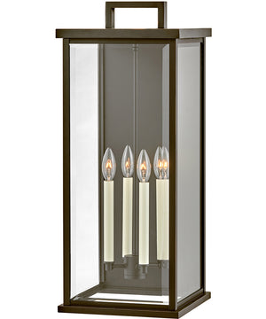 Weymouth 4-Light Double Extra Large Outdoor Wall Mount Lantern in Oil Rubbed Bronze