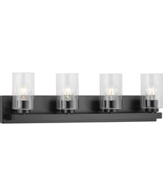 Goodwin 4-Light Modern Vanity Light with Clear Glass Matte Black