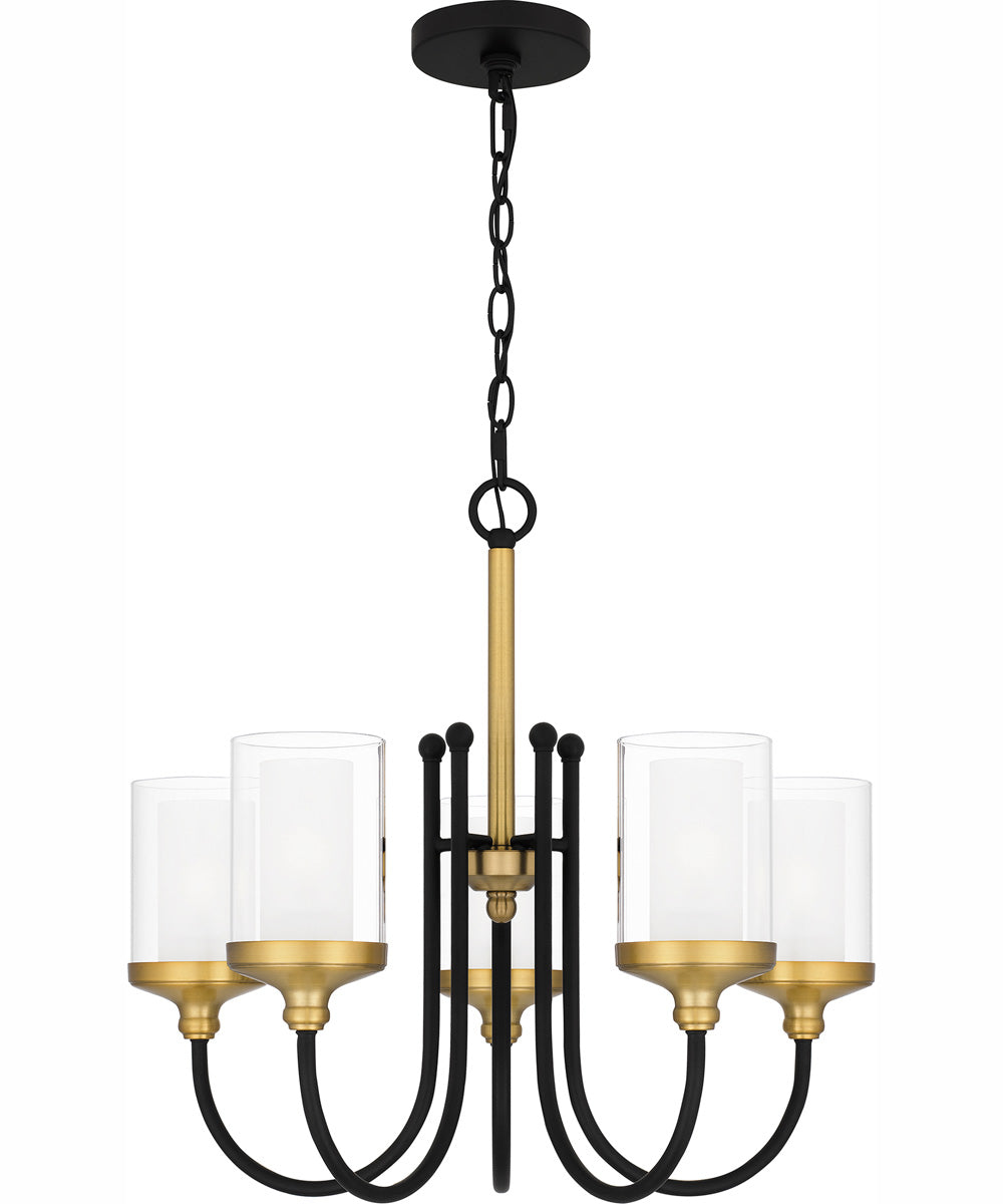 Rowland 5-light Chandelier Matte Black