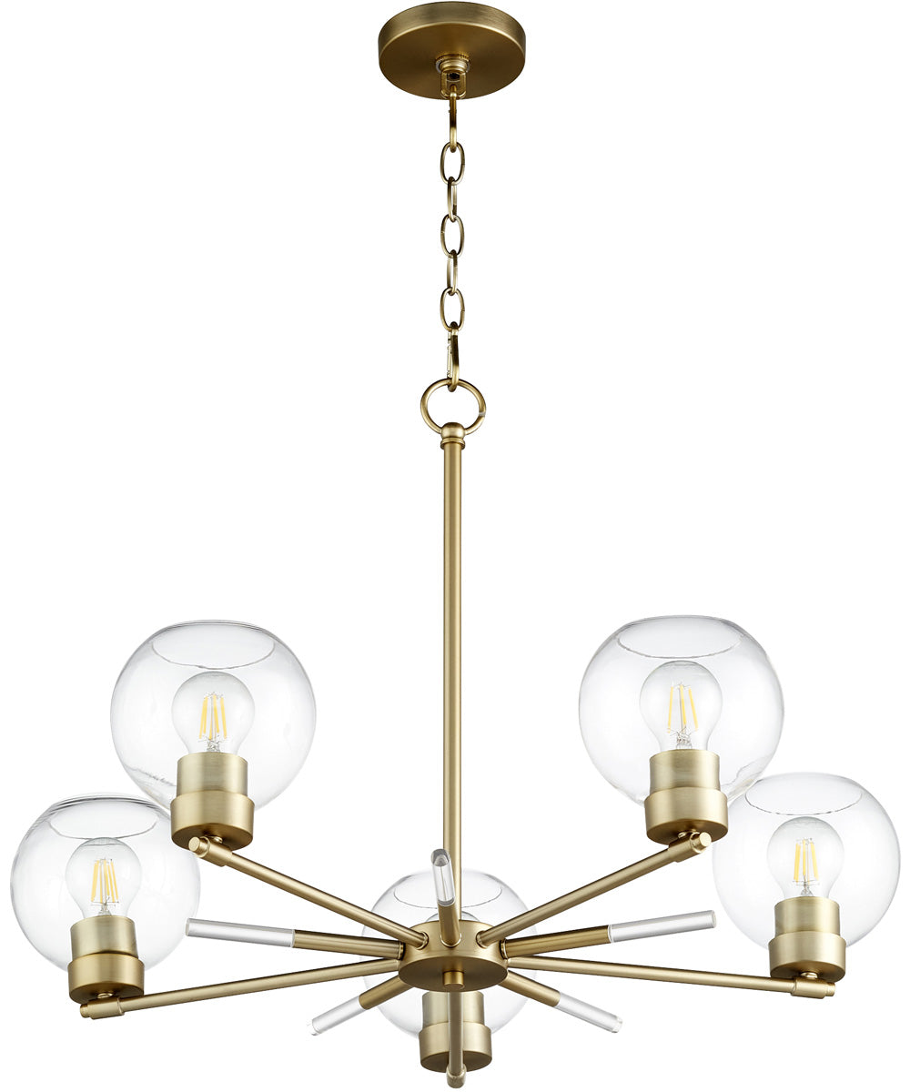 Volan 5-light Chandelier Aged Brass