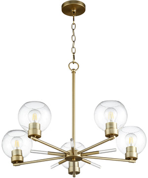 Volan 5-light Chandelier Aged Brass