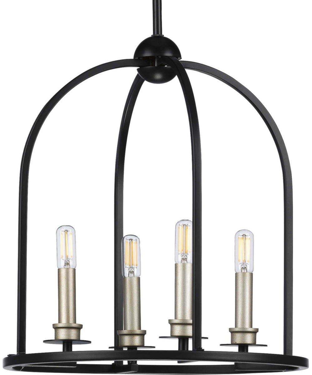Seneca 4-Light Farmhouse Pendant Light Matte Black