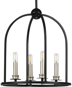 Seneca 4-Light Farmhouse Pendant Light Matte Black