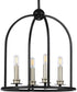 Seneca 4-Light Farmhouse Pendant Light Matte Black