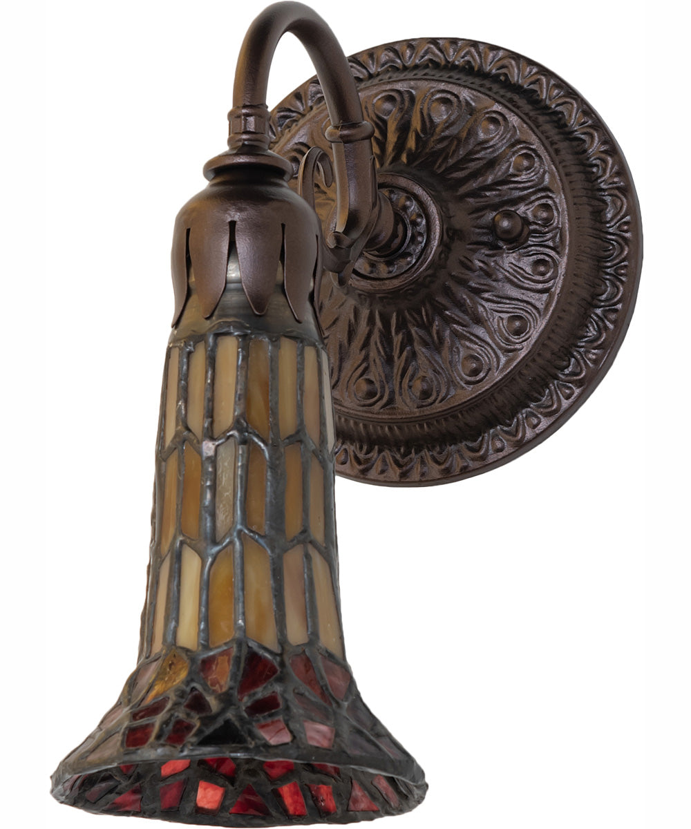 5.5" Wide Stained Glass Pond Lily Wall Sconce