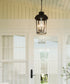 Dunbar 3-Light Outdoor Hanging In Black With Clear Glass