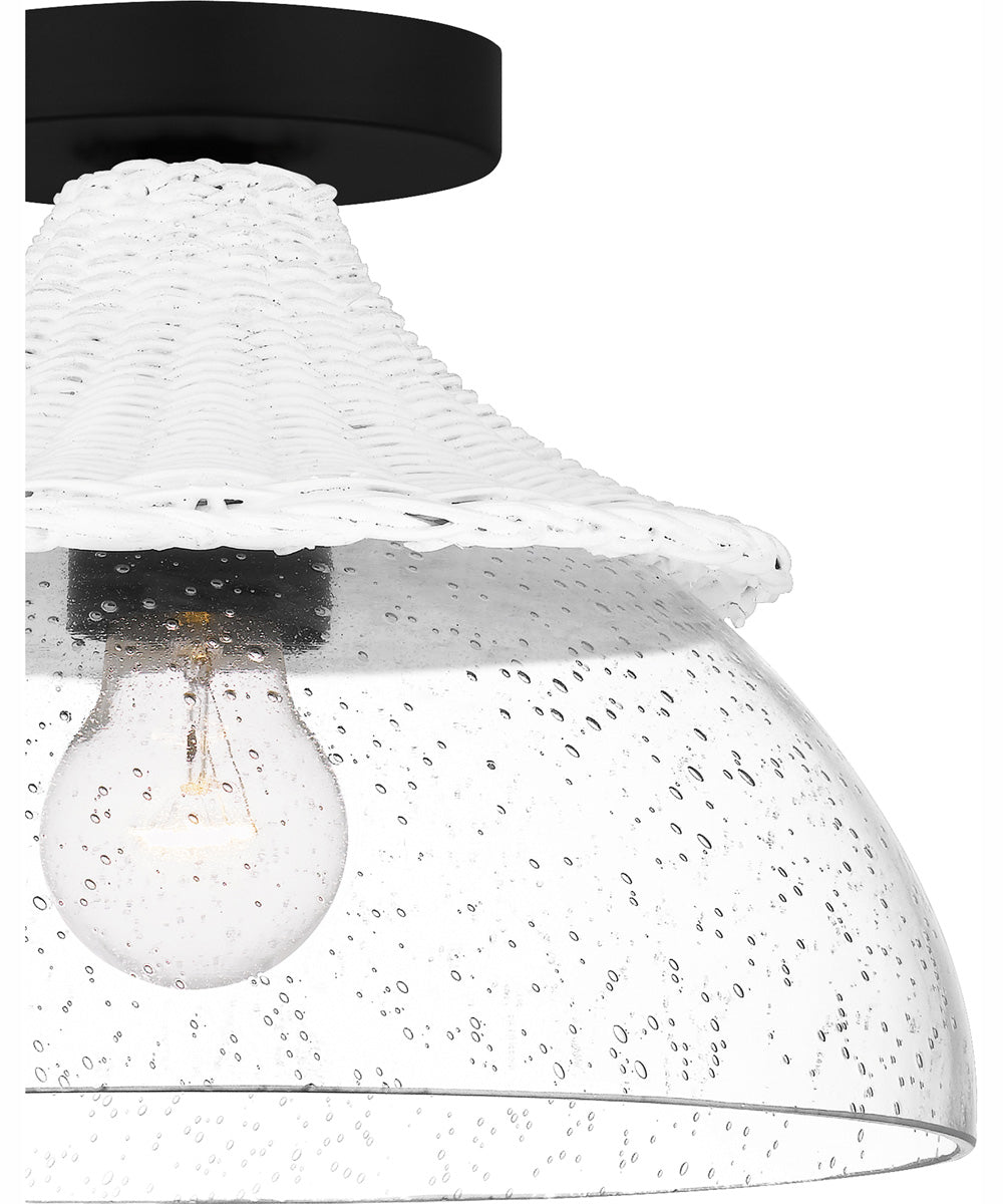 Otten Small 1-light Semi Flush Mount Matte Black