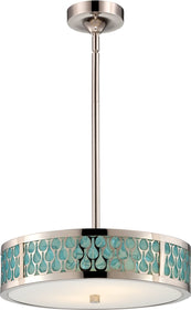 15"W Raindrop 1-Light LED Pendant Polished Nickel