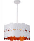 Sabrina 4-Light Pendant Matte White / Gold Luster