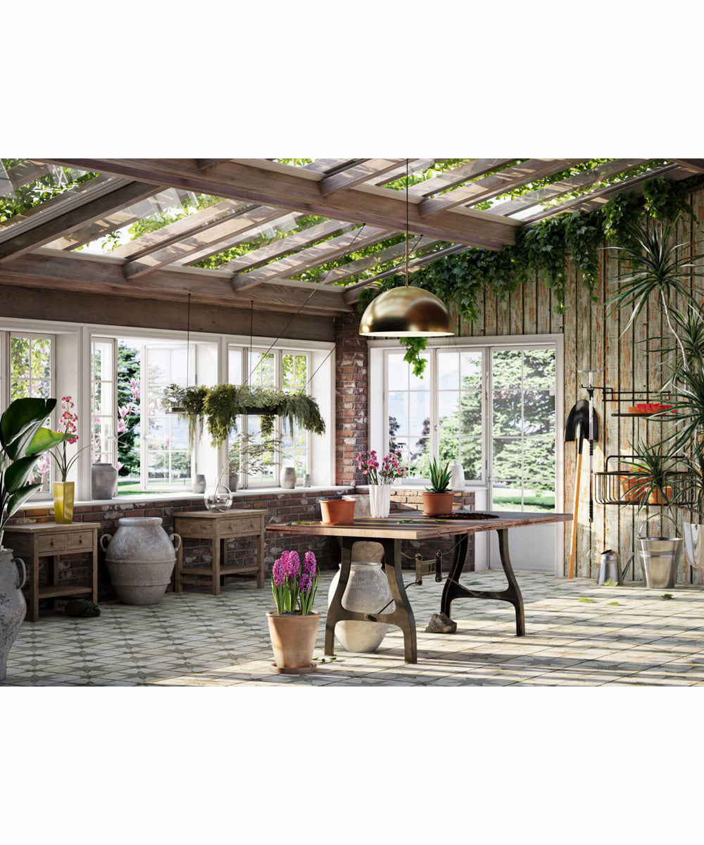 Perimeter 1-Light Mid-Century Modern Pendant with metal Shade Brushed Gold