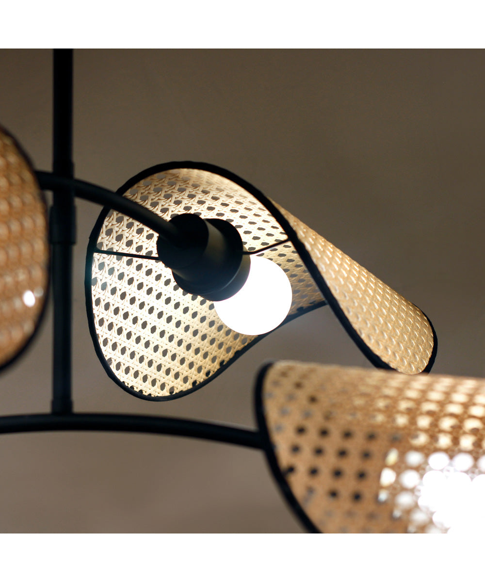 Bonnet 4-Light Chandelier Black