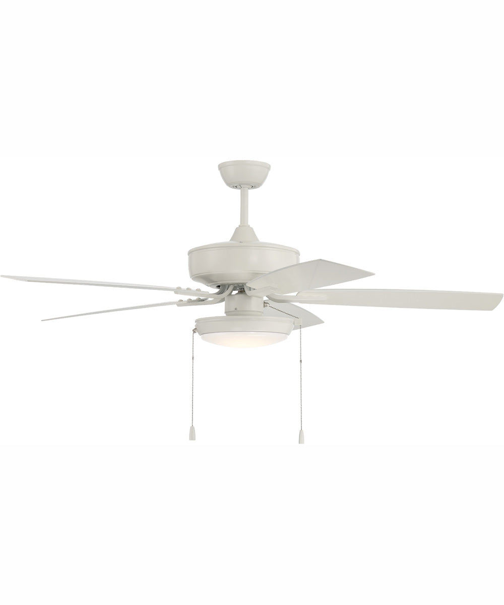 52" Outdoor Pro Plus 119 Pan Light Kit 1-Light Indoor/Outdoor Ceiling Fan White