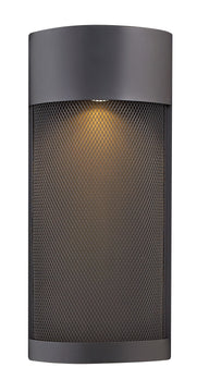 17"H Aria 1-Light Outdoor Pocket Wall Light in Black