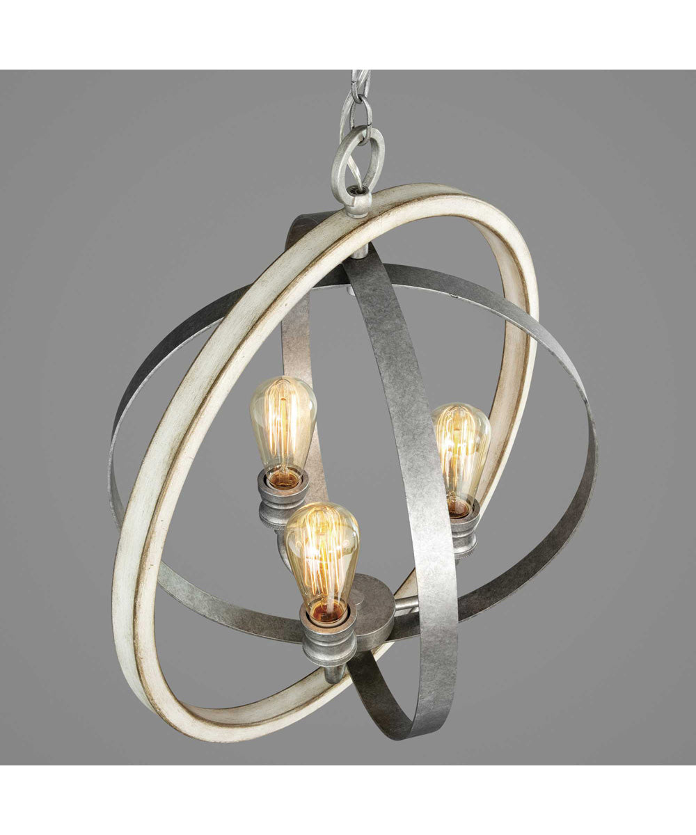 Conestee 3-Light Farmhouse Pendant Light Galvanized Finish