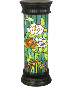 Floral Garden Column Tiffany Accent Lamp